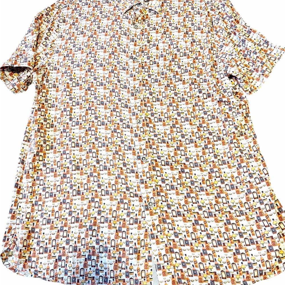 💙Age of Wisdom Men's Patterned Short Sleeve Shirts - Multicolor - Picture 3 of 8